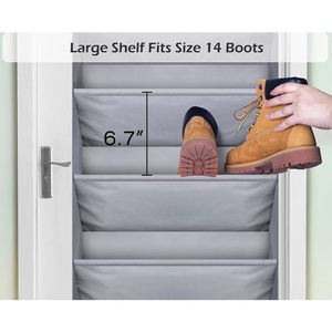 Large Fabric Over the Door Shoe Organizer with Deep Pockets Hanging Shoe Rack <b>Storage</b> for Home - Product Image 3