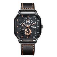 HBC Ensemble Cadeau d'Affaires de Luxe 5 Pièces pour Homme : Montre, Ceinture, Portefeuille, Porte-clés et Lunettes – Nouvelle Collection à Succès