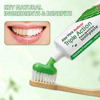 Dentifrice personnalisé aux herbes et à l'aloe vera, essence végétale blanchissante, anti-gingivite, haleine fraîche, soin buccal, usage domestique, OEM personnalisé
