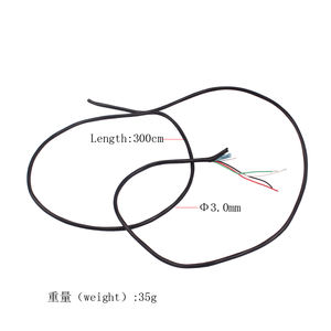 <span class=keywords><strong>Cable</strong></span> blindado de 4 conductores <span class=keywords><strong>Cable</strong></span> de conexión de <span class=keywords><strong>circuito</strong></span> de <span class=keywords><strong>guitarra</strong></span> <span class=keywords><strong>Cable</strong></span> de recogida de cableado negro - Product Image 5