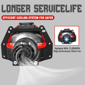 Nuevo proyector de luz de coche láser dual de <span class=keywords><strong>3</strong></span> pulgadas 150W 6000K lente de proyector de alta potencia - Product Image 5