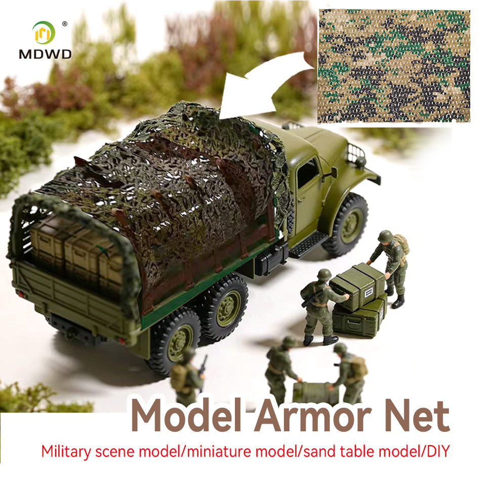 Scale Model Netting Assorted Colors Mini Camouflage Netting for Model Truck Diorama Micro ...