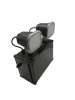 Lampe d'urgence LED à double spot en plastique à haute luminosité IP65 avec protection contre le feu et 3 heures d'autonomie pour une utilisation en extérieur