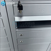 Boîte aux lettres Usps commerciale à chargement frontal avec 19 compartiments pour locataires et 2 casiers à colis-Boîte aux lettres polyvalente à double colonne