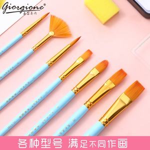 Giorgione haute qualité Nylon cheveux manche en bois oiseau chanson série 6 pièces artiste peinture pinceaux ensemble - Product Image 5