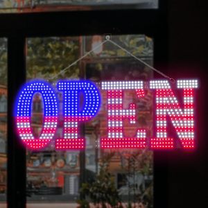 American flag OPEN LED luminous letters indoor hanging shop <b>sign</b> wall decoration light entrance indicator luminous <b>sign</b> 12v - Product Image 1