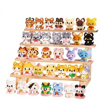 Blocs de construction à petites particules compatibles transfrontaliers - Figurines de dessins animés - Jouets éducatifs à assembler - Modèle en plastique ABS