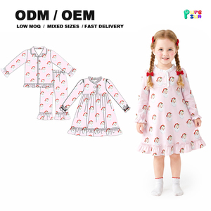 Produttore di Abbigliamento per Bambini Personalizzato OEM ODM, Vestiti <span class=keywords><strong>Natalizi</strong></span> in Cotone per Neonati, Pigiami in Bambù per Bambini, Set di Abbigliamento per Bambine - Product Image 2