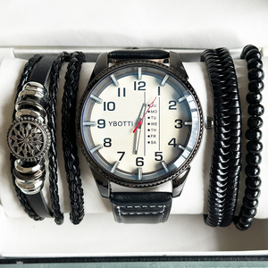 Set <span class=keywords><strong>di</strong></span> orologi da <span class=keywords><strong>uomo</strong></span> <span class=keywords><strong>di</strong></span> <span class=keywords><strong>marca</strong></span> popolare regalo per lui Fashion Business Big case orologio al quarzo Set Montre Femme - Product Image 4