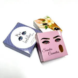 Luxury custom print contact lens packaging box plastic storage box for lens cardboard lens box