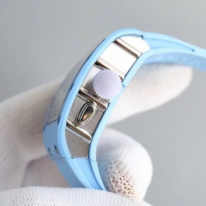 Fashion Bucket Shaped Blue Ceramic Women's Automatic Mechanical <b>Watch</b> <b>Diamond</b> Inlaid Luxury Dial High Quality <b>Watch</b> - Product Image 5
