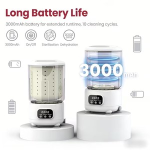 LCD Screen Three Modes Underwear Underwear and Socks Can Be Washed <b>Mini</b> Portable Rechargeable <b>Washing</b> <b>Machine</b> - Product Image 4