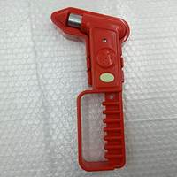 Martillo de Seguridad de Emergencia para Autobús, Herramienta para Romper Vidrios con Alarma, Cortador de Cinturón de Seguridad, Martillo de Escape Rojo para Transporte Público