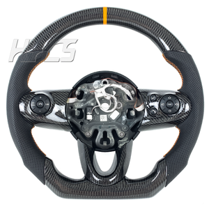 Accessoires de voiture pour <span class=keywords><strong>Mini</strong></span> Cooper <span class=keywords><strong>Countryman</strong></span> Clubman S SE JCW, <span class=keywords><strong>volant</strong></span> personnalisé en cuir Napa et fibre de carbone, 2016-2020 - Product Image 1