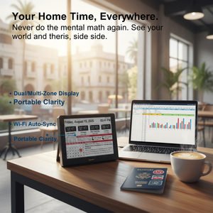 Calendario da Scrivania Smart Kylendar E-Ink con Fusi Orari Globali, Notizie Multilingue in Tempo Reale, Meteo e Promemoria Automatico per le Festività - Edizione Executive - Product Image 3