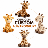 Fabricant de peluches mascotte girafe personnalisées OEM ODM Vente en gros Poupée réaliste en peluche pour mascottes de marque et articles cadeaux