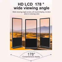 Afficheur numérique tactile sur pied de 43, 49, 55 et 65 pouces, écran LCD vertical, kiosque publicitaire pour affichage commercial en intérieur