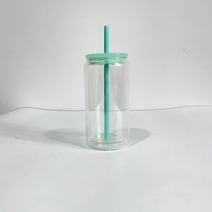 USA Warehouse 25 Pack Transparent Pre Drilled Bottom Hole 12oz 15oz Snow Globe <b>Can</b> Colored pp Lid Customized Gifts - Product Image 3