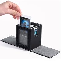 Boîte de rangement pour cartes de jeu FX, porte-cartes en cuir pour cartes TCG avec fenêtre et fermeture magnétique