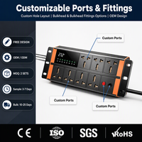 Regleta inteligente WiFi personalizada de fábrica con control remoto por aplicación, programación y protección contra sobrecargas, protector contra sobretensiones, cable de extensión