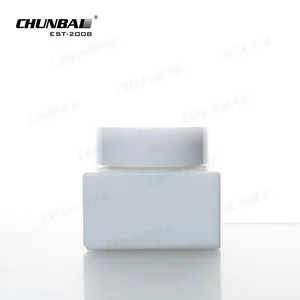 Glass Square Cosmetic Containers Cosmetic Glass Jar 250Ml Containers Glass Container For Cosmetic Square