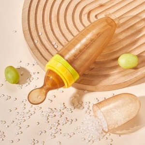 Biberón de Silicona <span class=keywords><strong>para</strong></span> Bebés, Libre de BPA, Dispensador de Alimentos de Grado Alimenticio, Cuchara de Silicona <span class=keywords><strong>para</strong></span> Alimentación de Bebés, Gran Venta - Product Image 4