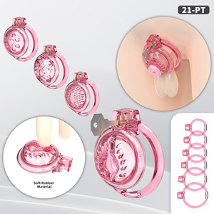 Cage de chasteté pour homme, cage à pénis en silicone souple, dispositifs de chasteté, jouet pour adultes, jouets BDSM, jouets de bondage pour hommes, cage à pénis plate - Product Image 5