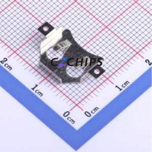 MY-1220-03-R Button & Strip Battery Connector SMD Connector Battery Clip <b>CR1220</b> Phosphor Bronze Nickel - Product Image 2
