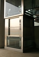 Speiseaufzug für Restaurants, Küchenlift zum Verkauf, Hydraulischer Aufzug mit Glastür, Motor und Glastürpumpe 2x6mm