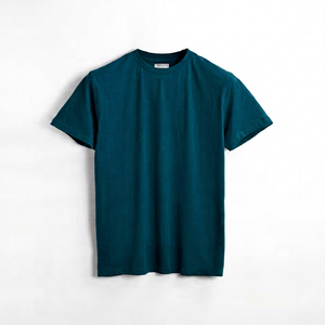 Camiseta de manga corta con cuello redondo y color liso para hombre, camiseta básica informal de algodón, camiseta cómoda de corte regular para verano - Product Image 1