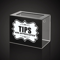 Acrylspitzen-Sammelglas-Spenden vorschlags box für Geld aufbewahrung behälter (6 "B x 5" H x 4 "D)