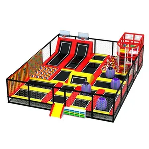 Indoor Kinderen Trampoline Park Basketbal Frames Ballenbaden Springen Brug Trampoline Kinderen Pretparken