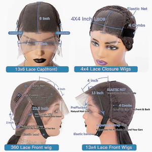 Wholesale Brazilian HD Human Hair Transparent for Lace High Density Lace Front Wig Black Women Deep <strong>Wave</strong> Small <strong>Cap</strong> Long Length - Product Image 6