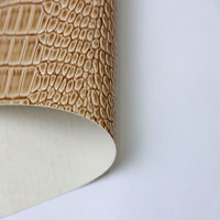 Cuir synthétique PVC brillant effet crocodile 0,7 mm, motif pierre d'alligator, pour boîte à bijoux, sac, couverture de carnet