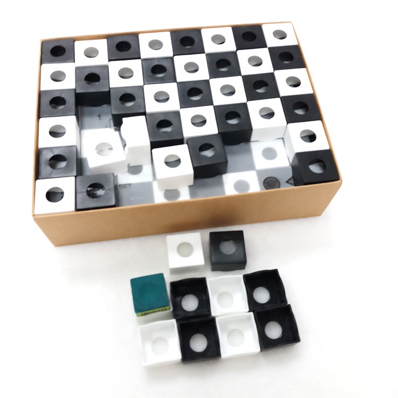 xmlivet Cheap black/white mix color Soft plastic Billiards Pool chalk holder cases portable Billiards snooker stick accessories