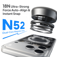 Support de téléphone magnétique rotatif LISEN 360° pliable à ventouse pour tableau de bord et écran de voiture iPhone 18 17