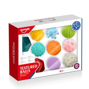 Huanger coloré doux en plastique souple vinyle balle en caoutchouc jouets bébé balle silicone texturé boules <span class=keywords><strong>sensorielles</strong></span> - Product Image 3
