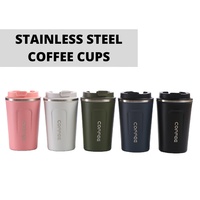 Mug à café thermique anti-fuite de 510 ml, tasse à bulles de thé, gobelet de voyage en acier inoxydable écologique, isolé sous vide, personnalisé pour le bureau