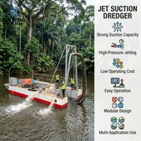 Drague à aspiration diesel robuste pour l'extraction d'or alluvionnaire