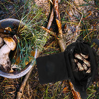 Multifunctionele gaas-zak voor het verzamelen van paddenstoelen, opvouwbare paddenstoelenmand voor buitengebruik