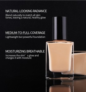 Fond de Teint Hydratant Éclaircissant Sans Logo, Pratique à Transporter, Crème Concentrée Légère et Respirante, Format Standard, Idéal pour le Maquillage - Product Image 6