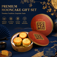 Boîte en métal ronde Jinyuanbao OEM ODM grande capacité pour gâteaux de lune, boîte durable pour emballage alimentaire pour le Festival de la Mi-automne