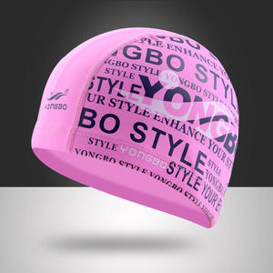 Bonnet de bain imprimé Yongbo pour enfants et étudiants, motif plage rose, bonnet de sport aquatique - Product Image 3