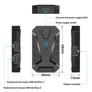 X Mix Master 7 en 1 Convertisseur de jeu mobile Combo Pack avec <span class=keywords><strong>clavier</strong></span> <span class=keywords><strong>et</strong></span> <span class=keywords><strong>souris</strong></span> RGB pour IOS Android Adaptateur de jeu à charge rapide - Product Image 5