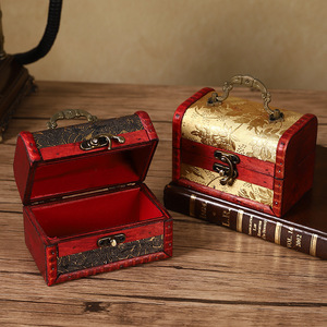 Boîte de rangement en bois vintage Mystic Arts, style antique, boîte à bijoux, boîte à souvenirs, accessoires décoratifs pour la décoration de la maison - Product Image 2