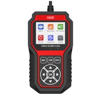 Lector de Códigos OBD2 V600 12V, Escáner de Diagnóstico para Automóviles, Reiniciador de Luz de Advertencia del Motor, Eliminación Automática de Códigos, Inspección Universal de Vehículos