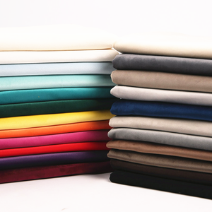 Venta al por mayor 100% poliéster 300gsm terciopelo tapicería muebles hogar textil sofá cubierta telas - Product Image 1
