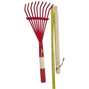 <span class=keywords><strong>Rastrello</strong></span> da Giardino a 9 Denti <span class=keywords><strong>per</strong></span> Foglie e Erba, <span class=keywords><strong>per</strong></span> Raccogliere Detriti Solti tra le Piante, Testa in Acciaio Resistente - Product Image 4