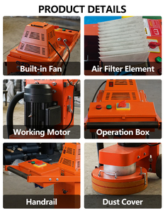 Ponceuse à béton électrique GZD Factory, largeur de travail 350 mm 450 mm, pour préparation et ponçage des sols - Product Image 3