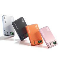LC1C2 Batería Externa Magnética Digital de 10000mAh, la Más Pequeña, 13N N52, 15W Inalámbrico, 20W de Salida, Apta para Avión, 3C, con Cordón